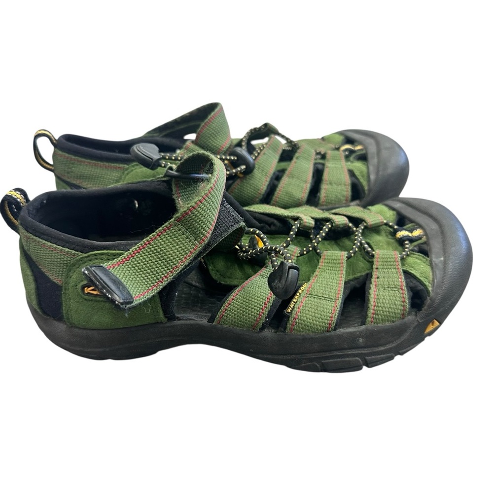 Keen Newport H2 Boys Waterproof Sport Sandals Army Green Washable Youth Size 4 - Picture 4 of 7